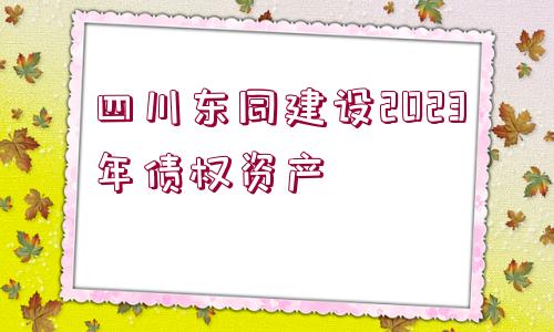 四川東同建設(shè)2023年債權(quán)資產(chǎn)