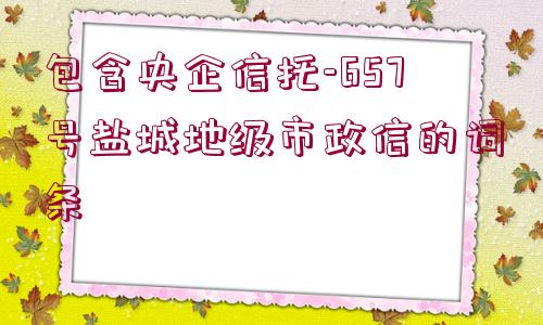 包含央企信托-657號鹽城地級市政信的詞條