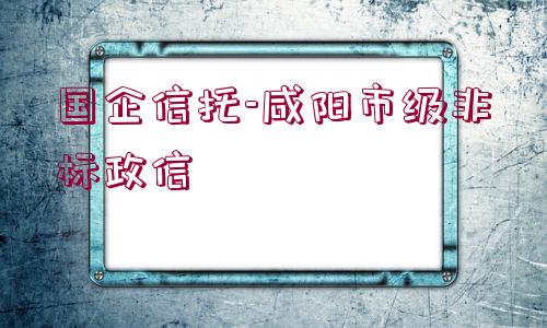 國(guó)企信托-咸陽(yáng)市級(jí)非標(biāo)政信