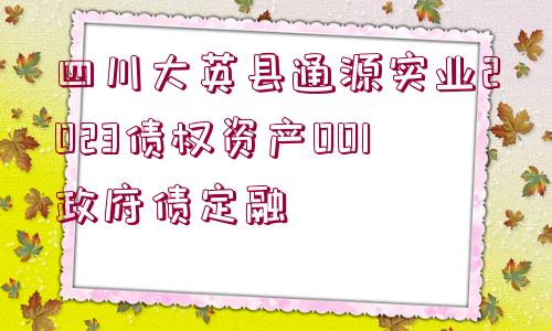 四川大英縣通源實(shí)業(yè)2023債權(quán)資產(chǎn)001政府債定融