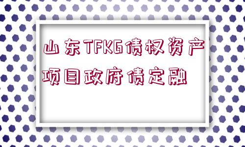 山東TFKG債權資產項目政府債定融