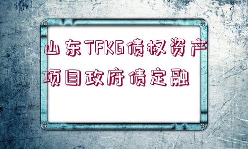 山東TFKG債權(quán)資產(chǎn)項(xiàng)目政府債定融