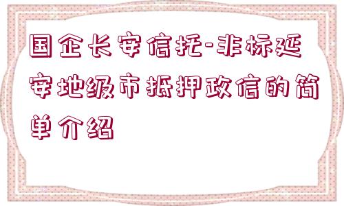 國(guó)企長(zhǎng)安信托-非標(biāo)延安地級(jí)市抵押政信的簡(jiǎn)單介紹