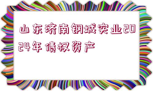 山東濟南鋼城實業(yè)2024年債權資產(chǎn)