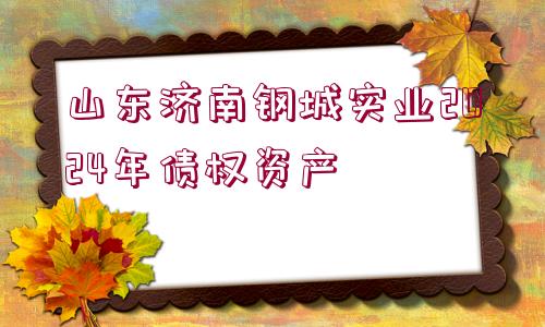 山東濟(jì)南鋼城實(shí)業(yè)2024年債權(quán)資產(chǎn)