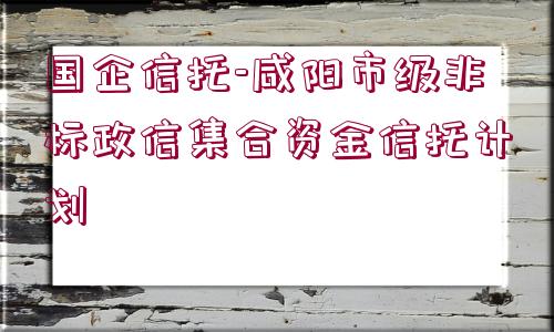 國(guó)企信托-咸陽(yáng)市級(jí)非標(biāo)政信集合資金信托計(jì)劃