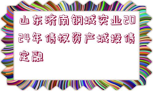 山東濟(jì)南鋼城實(shí)業(yè)2024年債權(quán)資產(chǎn)城投債定融