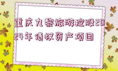 重慶九黎旅游控股2024年債權資產項目