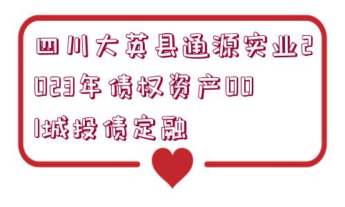 四川大英縣通源實業(yè)2023年債權(quán)資產(chǎn)001城投債定融