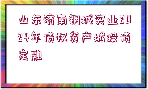 山東濟南鋼城實業(yè)2024年債權(quán)資產(chǎn)城投債定融