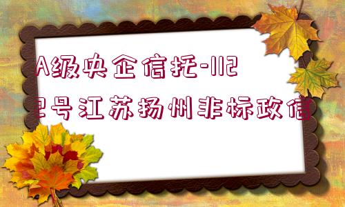 A級央企信托-1122號江蘇揚州非標(biāo)政信