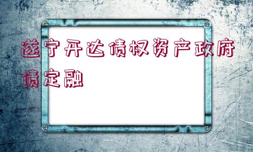 遂寧開達債權(quán)資產(chǎn)政府債定融