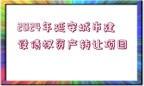 2024年延安城市建設(shè)債權(quán)資產(chǎn)轉(zhuǎn)讓項(xiàng)目