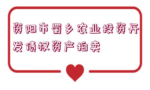 資陽(yáng)市蜀鄉(xiāng)農(nóng)業(yè)投資開發(fā)債權(quán)資產(chǎn)拍賣