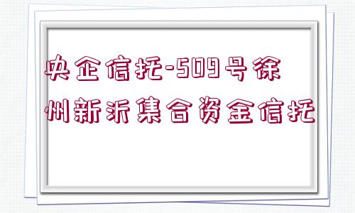 央企信托-509號徐州新沂集合資金信托