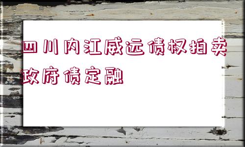 四川內(nèi)江威遠(yuǎn)債權(quán)拍賣政府債定融