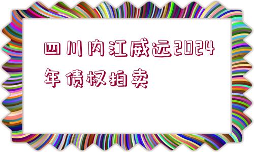 四川內(nèi)江威遠(yuǎn)2024年債權(quán)拍賣