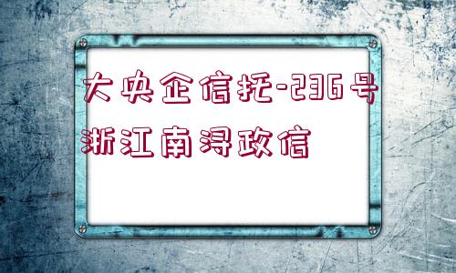 大央企信托-236號浙江南潯政信