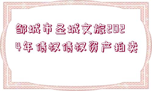 鄒城市圣城文旅2024年債權(quán)債權(quán)資產(chǎn)拍賣