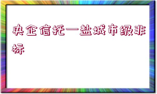 央企信托—鹽城市級非標