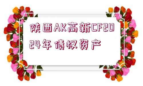 陜西AK高新CF2024年債權(quán)資產(chǎn)