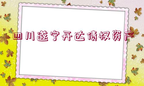 四川遂寧開達債權資產