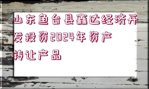 山東魚(yú)臺(tái)縣鑫達(dá)經(jīng)濟(jì)開(kāi)發(fā)投資2024年資產(chǎn)轉(zhuǎn)讓產(chǎn)品