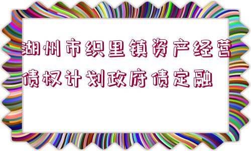 湖州市織里鎮(zhèn)資產(chǎn)經(jīng)營債權(quán)計劃政府債定融