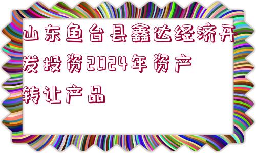 山東魚(yú)臺(tái)縣鑫達(dá)經(jīng)濟(jì)開(kāi)發(fā)投資2024年資產(chǎn)轉(zhuǎn)讓產(chǎn)品