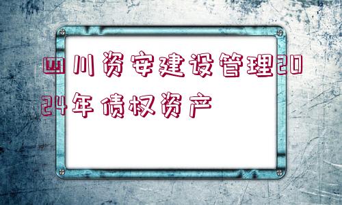 四川資安建設(shè)管理2024年債權(quán)資產(chǎn)