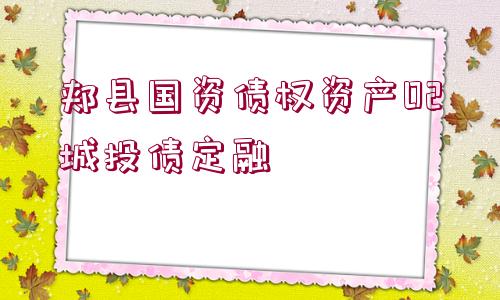 郟縣國(guó)資債權(quán)資產(chǎn)02城投債定融