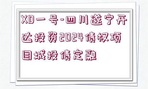 XD一號(hào)-四川遂寧開達(dá)投資2024債權(quán)項(xiàng)目城投債定融