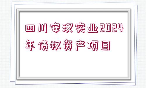 四川安漢實業(yè)2024年債權(quán)資產(chǎn)項目