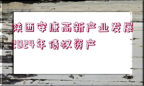 陜西安康高新產(chǎn)業(yè)發(fā)展2024年債權資產(chǎn)