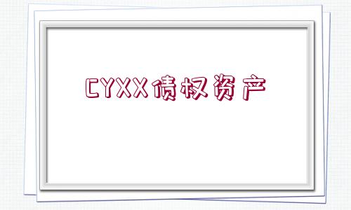 CYXX債權(quán)資產(chǎn)