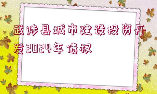 武陟縣城市建設(shè)投資開發(fā)2024年債權(quán)