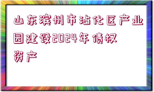 山東濱州市沾化區(qū)產(chǎn)業(yè)園建設(shè)2024年債權(quán)資產(chǎn)