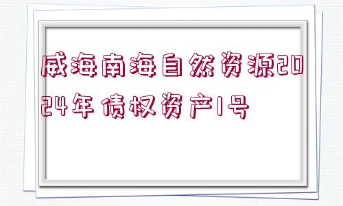 威海南海自然資源2024年債權(quán)資產(chǎn)1號