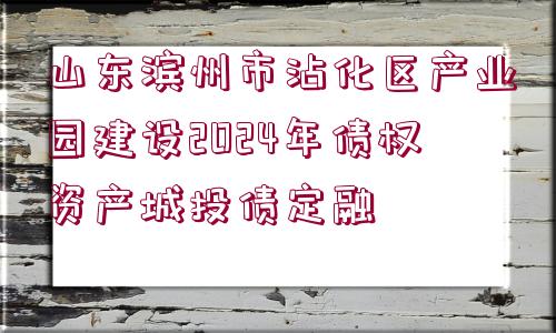 山東濱州市沾化區(qū)產(chǎn)業(yè)園建設(shè)2024年債權(quán)資產(chǎn)城投債定融