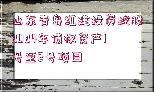 山東青島紅建投資控股2024年債權(quán)資產(chǎn)1號(hào)至2號(hào)項(xiàng)目