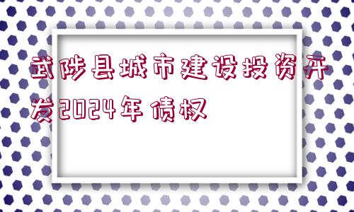 武陟縣城市建設(shè)投資開發(fā)2024年債權(quán)