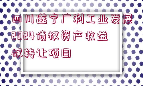 四川遂寧廣利工業(yè)發(fā)展2024債權(quán)資產(chǎn)收益權(quán)轉(zhuǎn)讓項(xiàng)目