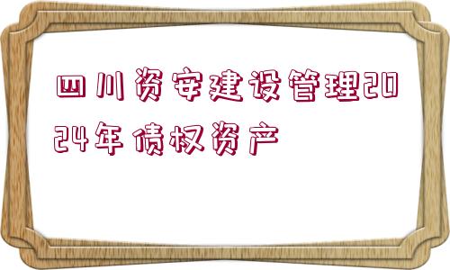 四川資安建設(shè)管理2024年債權(quán)資產(chǎn)