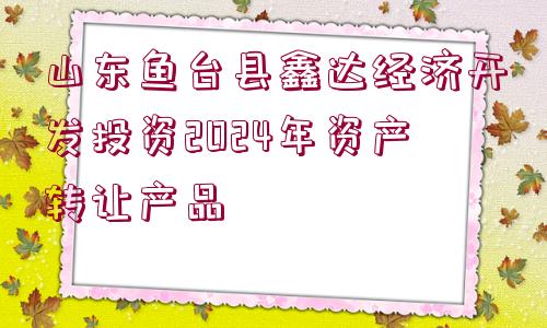 山東魚臺縣鑫達(dá)經(jīng)濟(jì)開發(fā)投資2024年資產(chǎn)轉(zhuǎn)讓產(chǎn)品