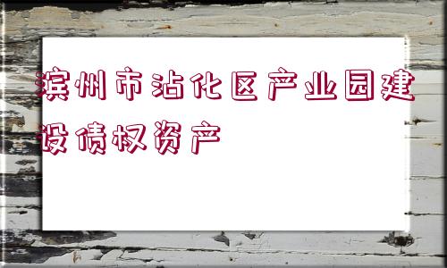 濱州市沾化區(qū)產(chǎn)業(yè)園建設(shè)債權(quán)資產(chǎn)