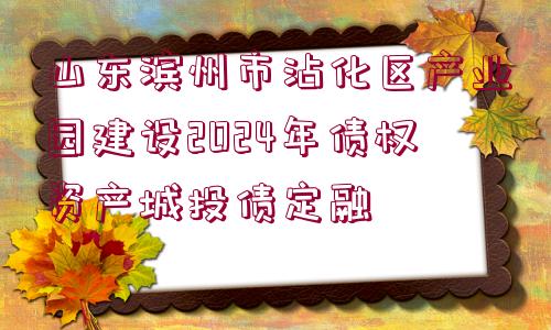 山東濱州市沾化區(qū)產(chǎn)業(yè)園建設2024年債權(quán)資產(chǎn)城投債定融