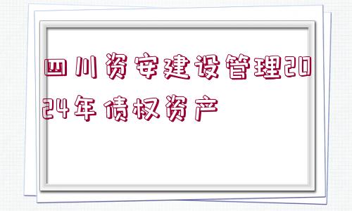 四川資安建設(shè)管理2024年債權(quán)資產(chǎn)