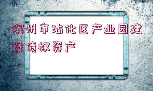 濱州市沾化區(qū)產(chǎn)業(yè)園建設(shè)債權(quán)資產(chǎn)