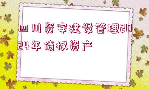 四川資安建設(shè)管理2024年債權(quán)資產(chǎn)