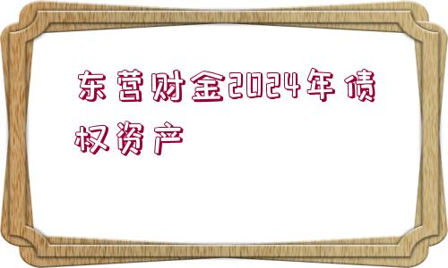 東營財金2024年債權資產